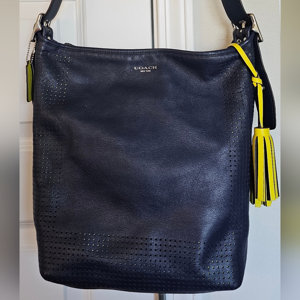Coach Legacy hobo duffle bag with Perforated Leather